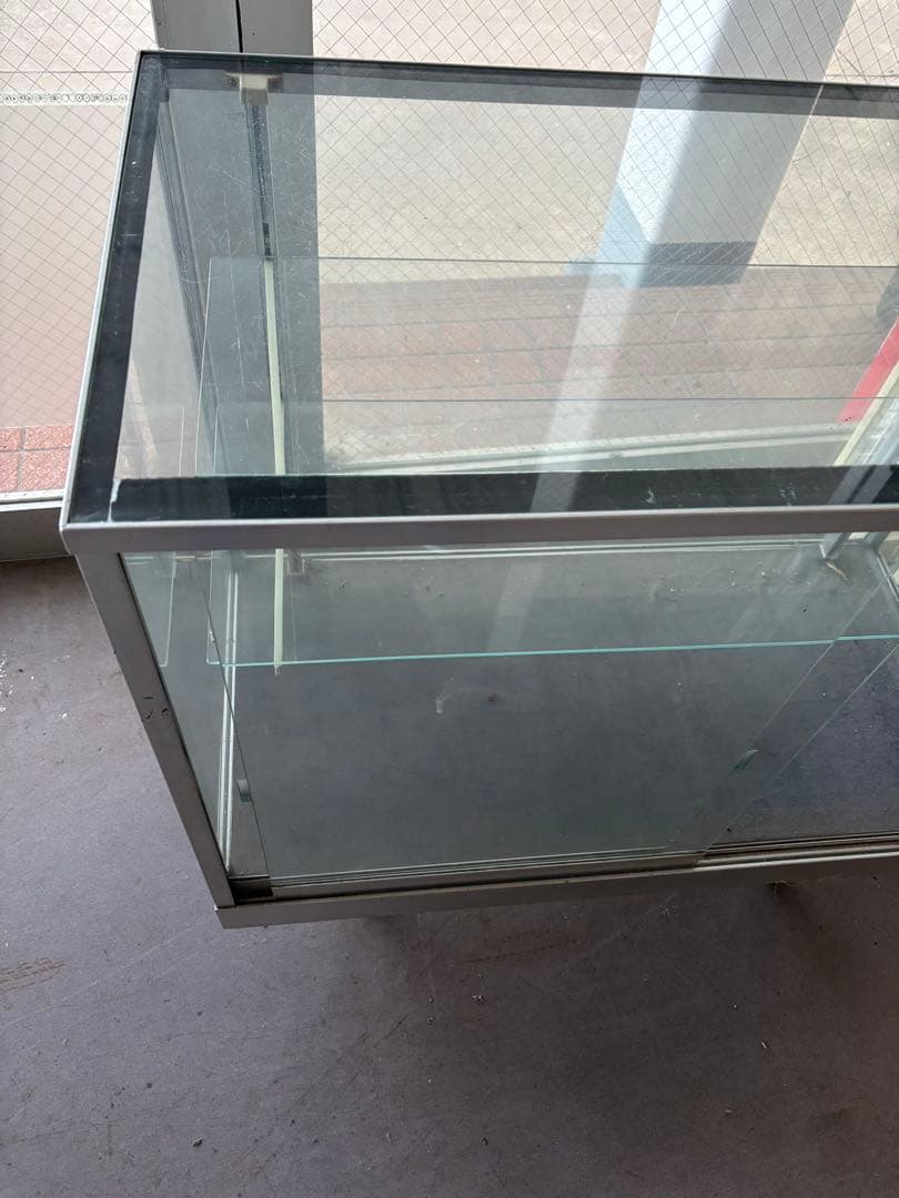 ショーケース　ガラス　棚　ラック　飾り台　昭和レトロ　店舗什器　陳列棚