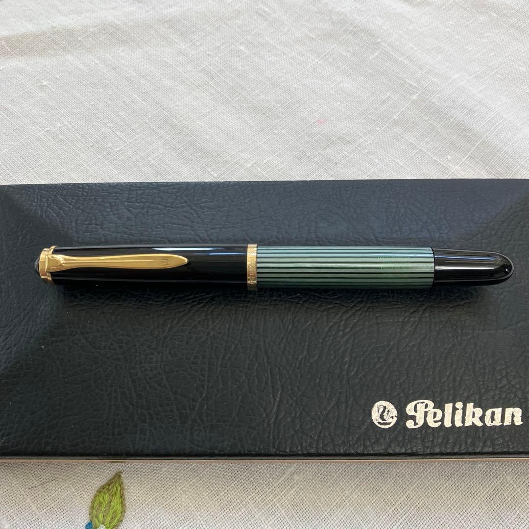 ヴィンテージ ペリカン 400万年筆　グリーン縞