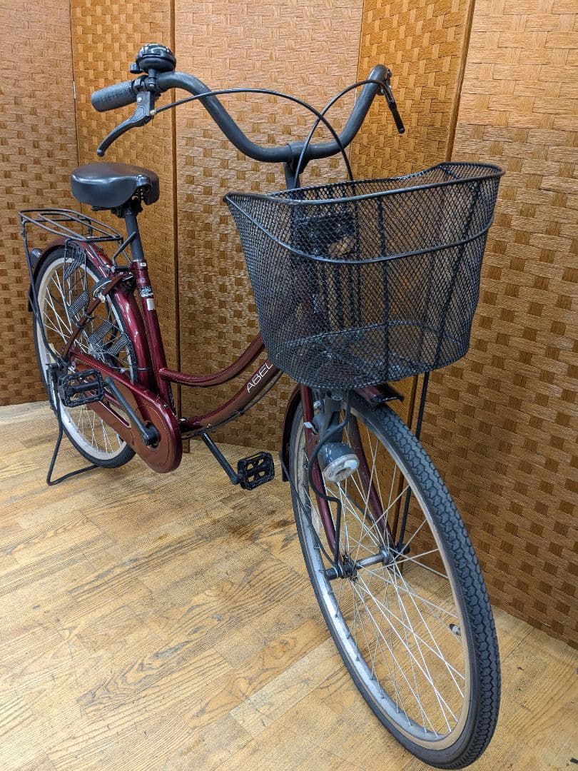 U093 普通自転車　26インチ　レッド　シンプル　お手頃価格