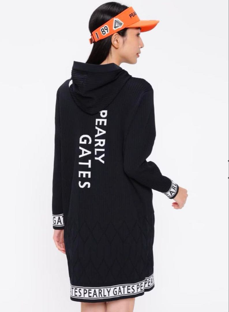 PEARLY GATES ニットフーディワンピース　新品タグ付き