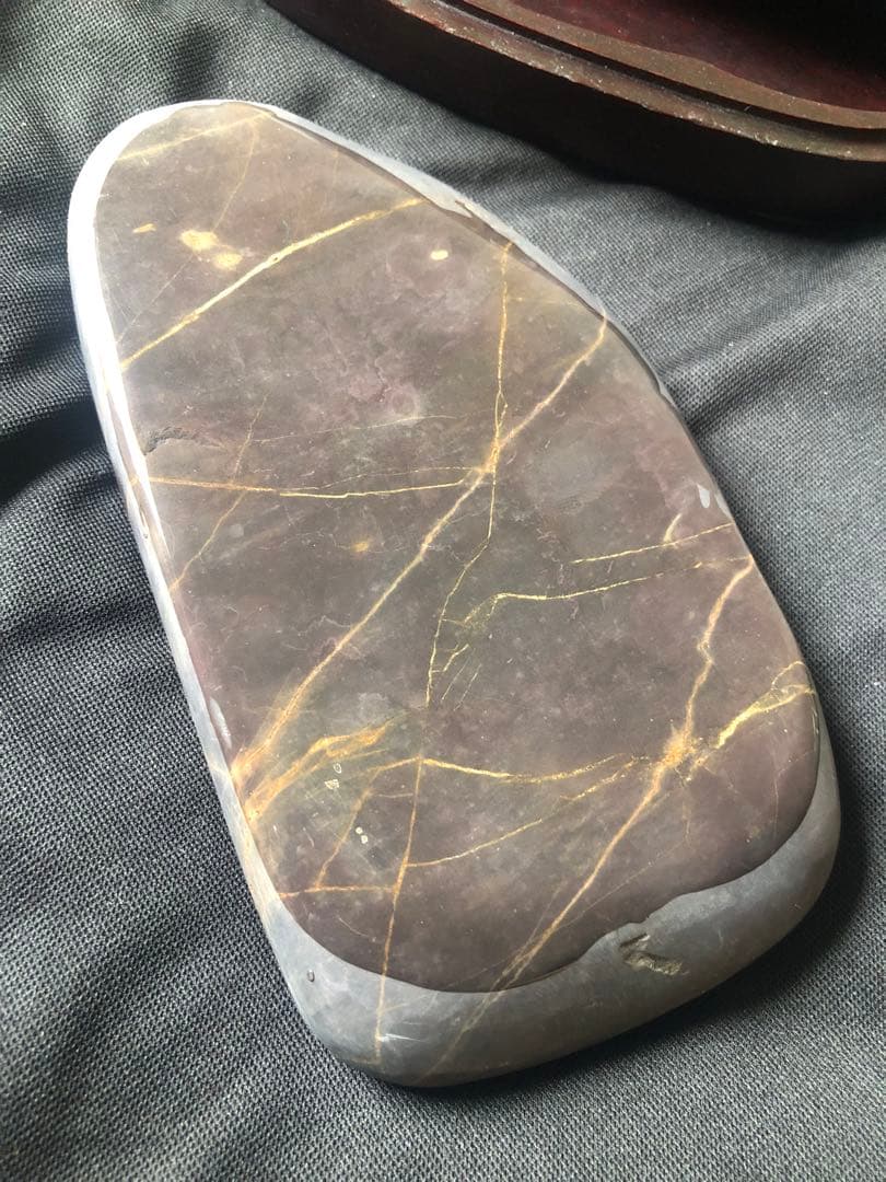 すずり 端溪硯 老坑水岩 大西洞 金綫 五彩釘 書道用品 端渓硯 文房四寶