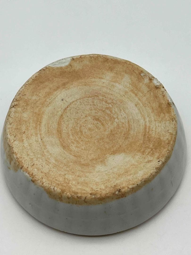 宋時代　青瓷 牡丹花卉紋香盒 粉盒 茶入　茶道具　影青 唐物古賞物(F-108)