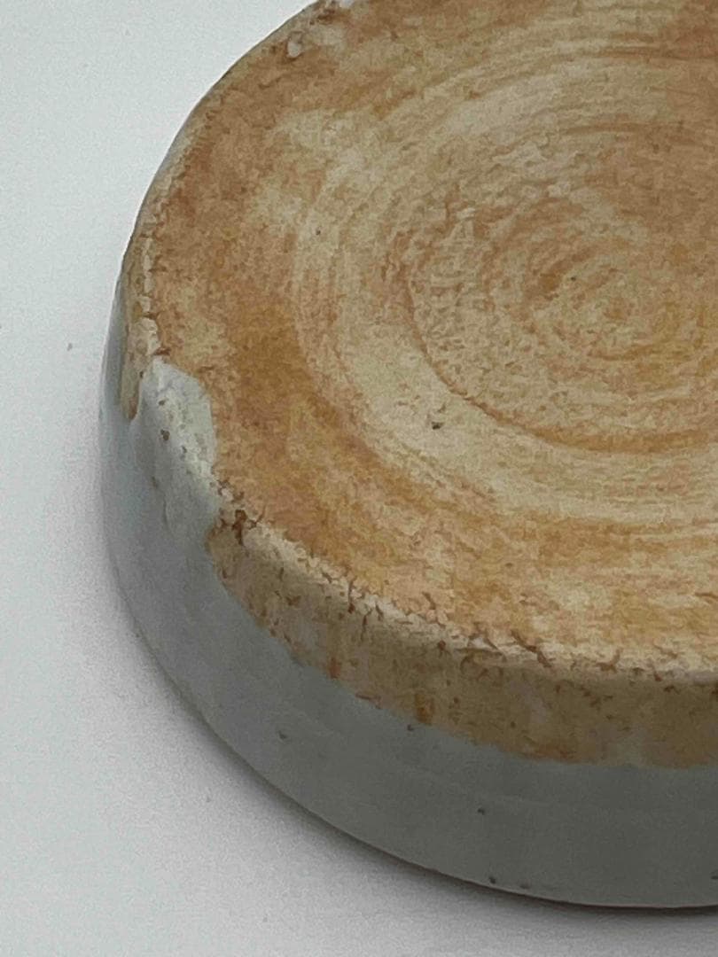 宋時代　青瓷 牡丹花卉紋香盒 粉盒 茶入　茶道具　影青 唐物古賞物(F-108)