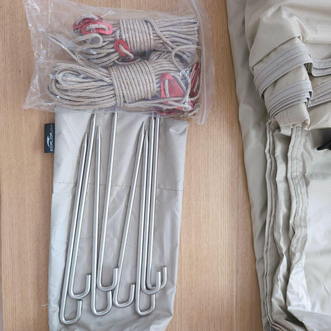 ♦Soomloom スームルーム 3.85ｍ×4.0m レクタタープ ベージュ