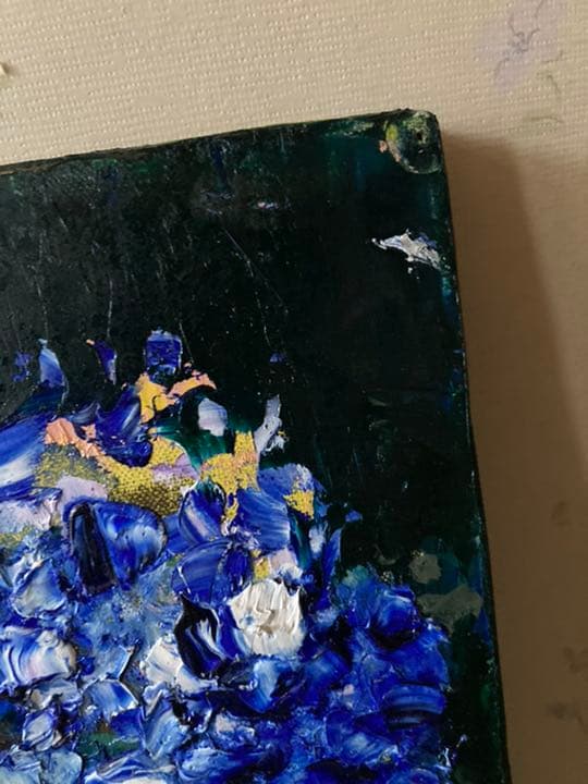 福沢一郎　油彩　6号　花