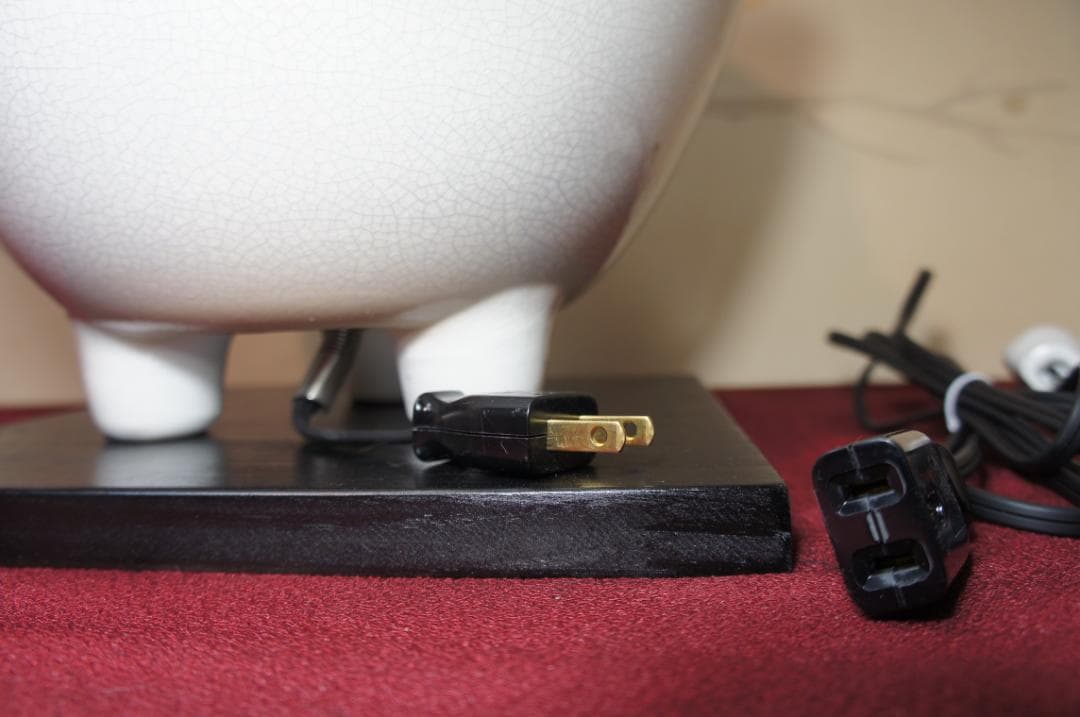 ☆ 野々田 さつま風炉(紅鉢型)電熱器 在銘 萬代屋小釜 釜鐶他フルセット送料込