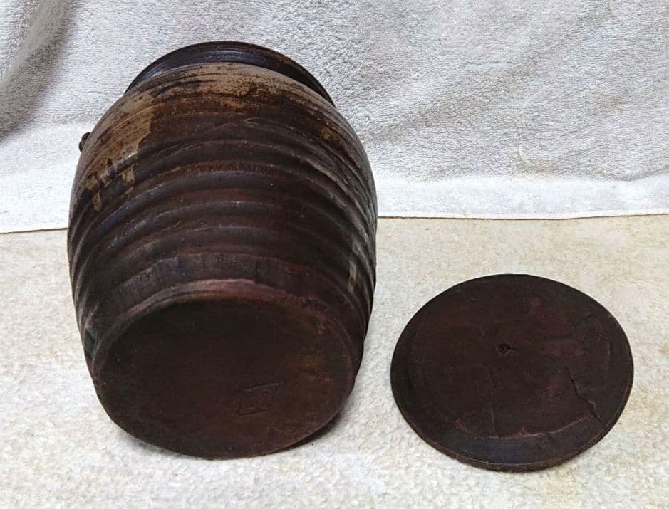 古備前水指 木箱付きA472