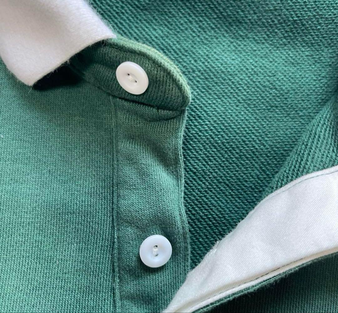 GOLFICKERS ゴルフ ポロシャツ スウェット 半袖グリーンサイズL