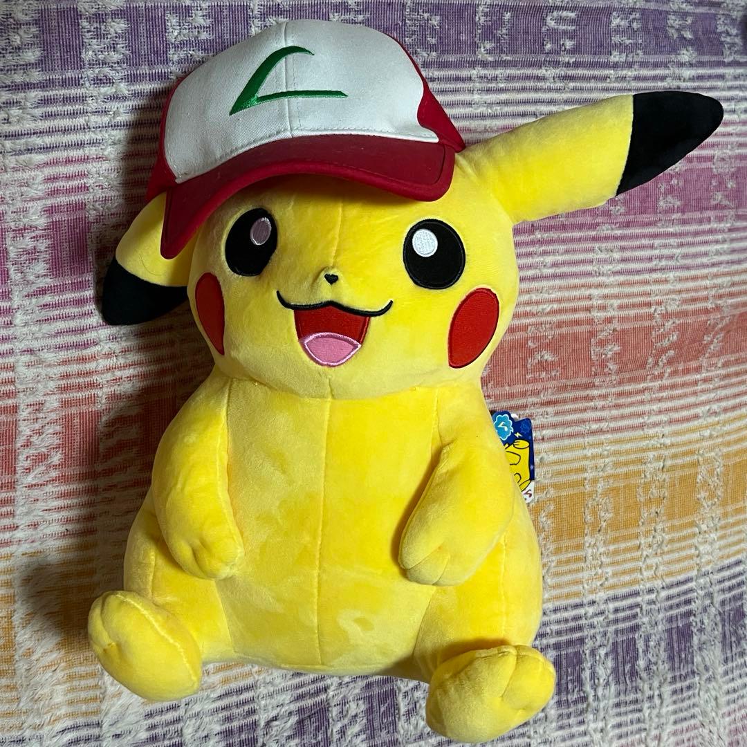 ぬいぐるみ　ピカチュウ　ぼうしをかぶったピカチュウ　2017年　サトシのぼうし
