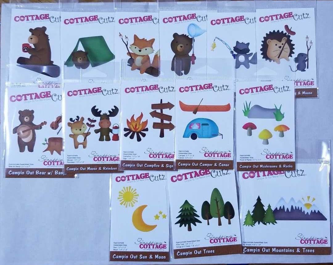 コテージカッツ　カッティングダイ　キャンプシリーズ全種類