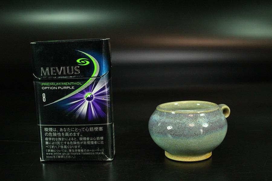 中国美術 鈞窯 鳥餌器 φ6cm 希少 文房具筆洗伝来(K-YC352)