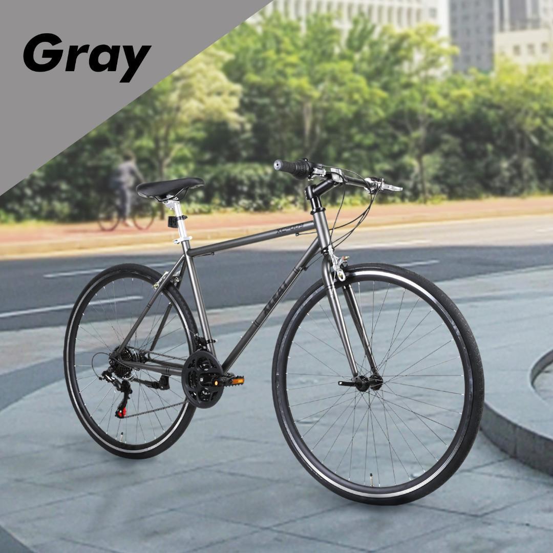 【軽量クロスバイク】XC-009 700C 21段変速 シマノ製ギア搭載 グレー