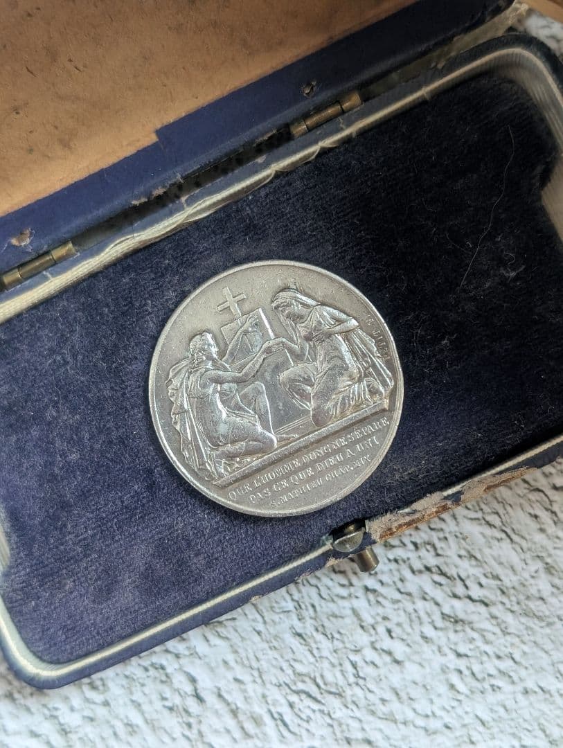 フランス アンティーク マリッジ  シルバー約13.8g 1928年