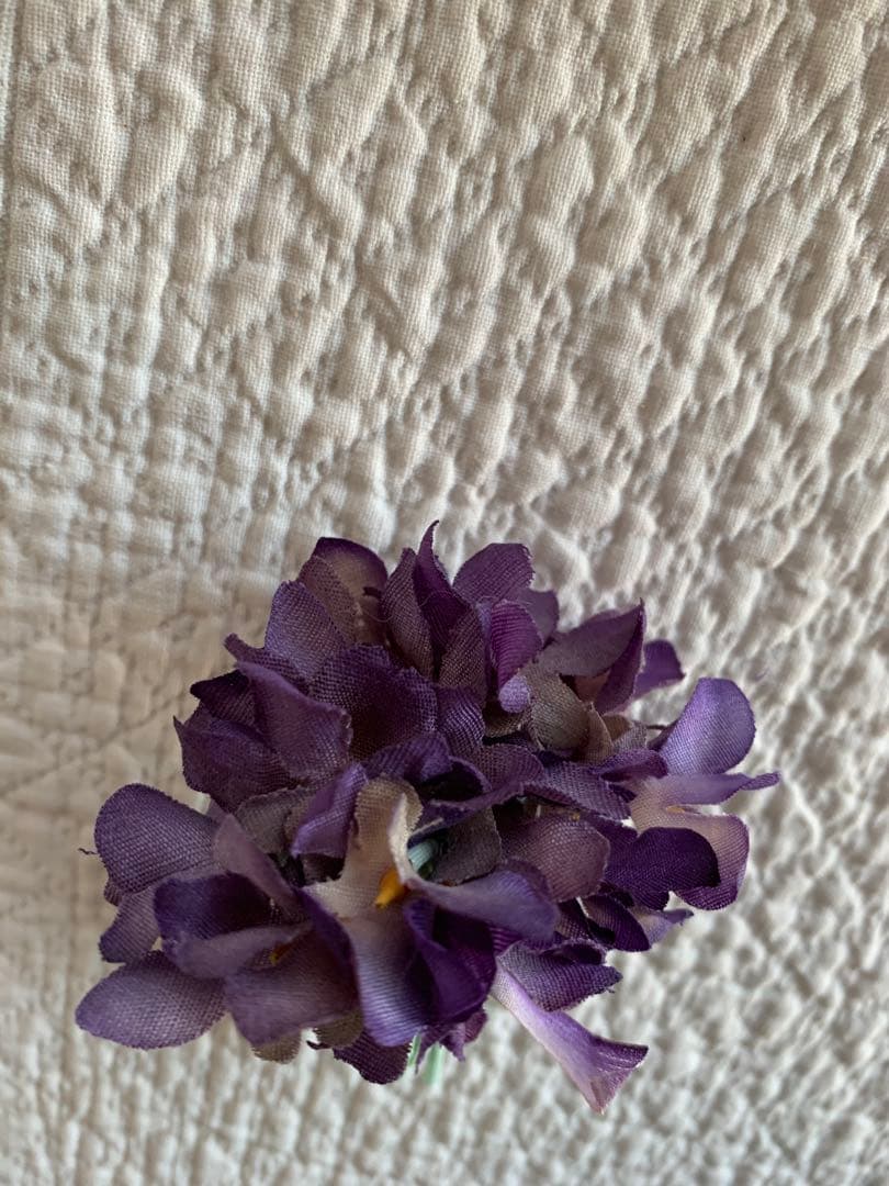 フランスアンティークスミレ布花＆DEMELスミレの砂糖漬70g未開封品set