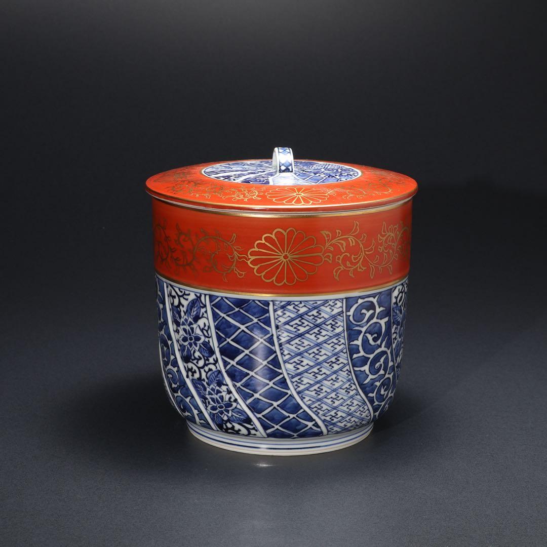 【茶道具】水指　西村徳泉　京焼　金襴手　祥瑞　共箱　6R1637ラ2