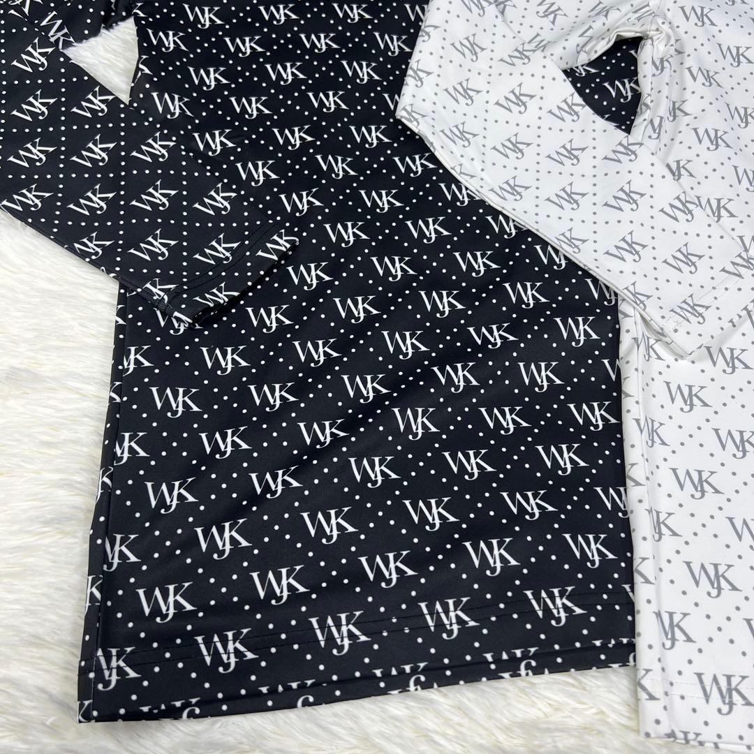 wjk wjkg ゴルフ カットソー モノグラム ハイネック モックネック