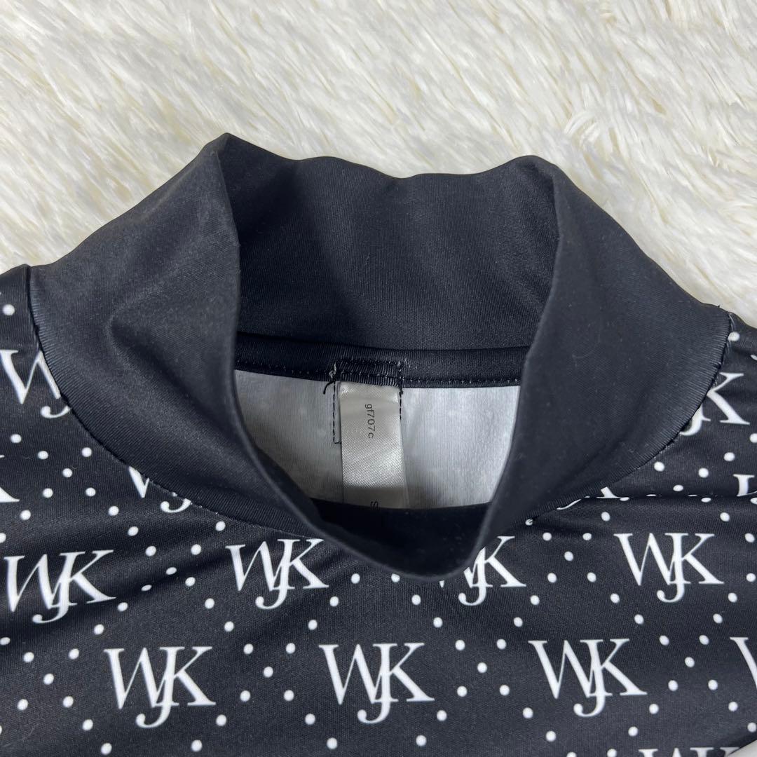 wjk wjkg ゴルフ カットソー モノグラム ハイネック モックネック