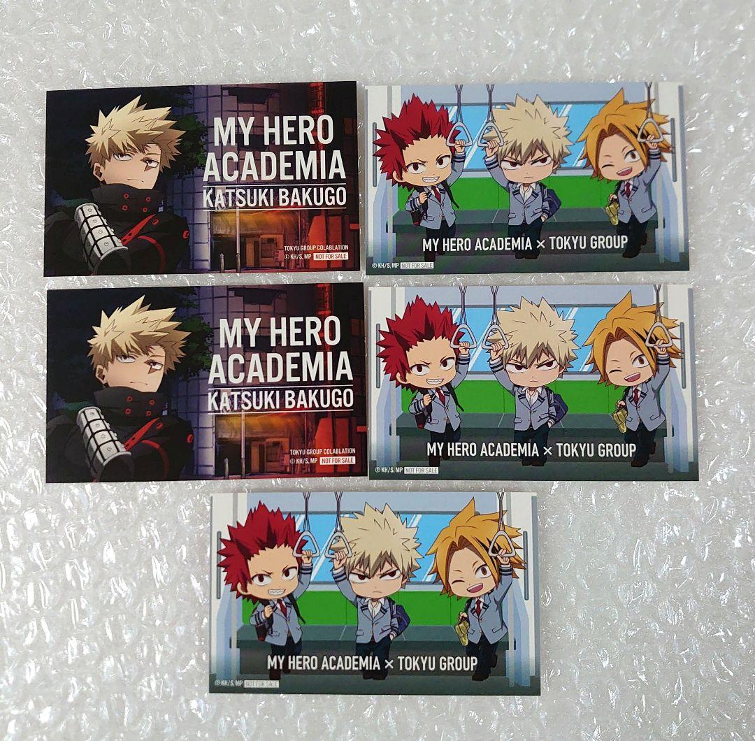 ヒロアカ　渋谷　東急コラボ　爆豪勝己　缶バッジ　レア　特典　カード　ミニキャラ