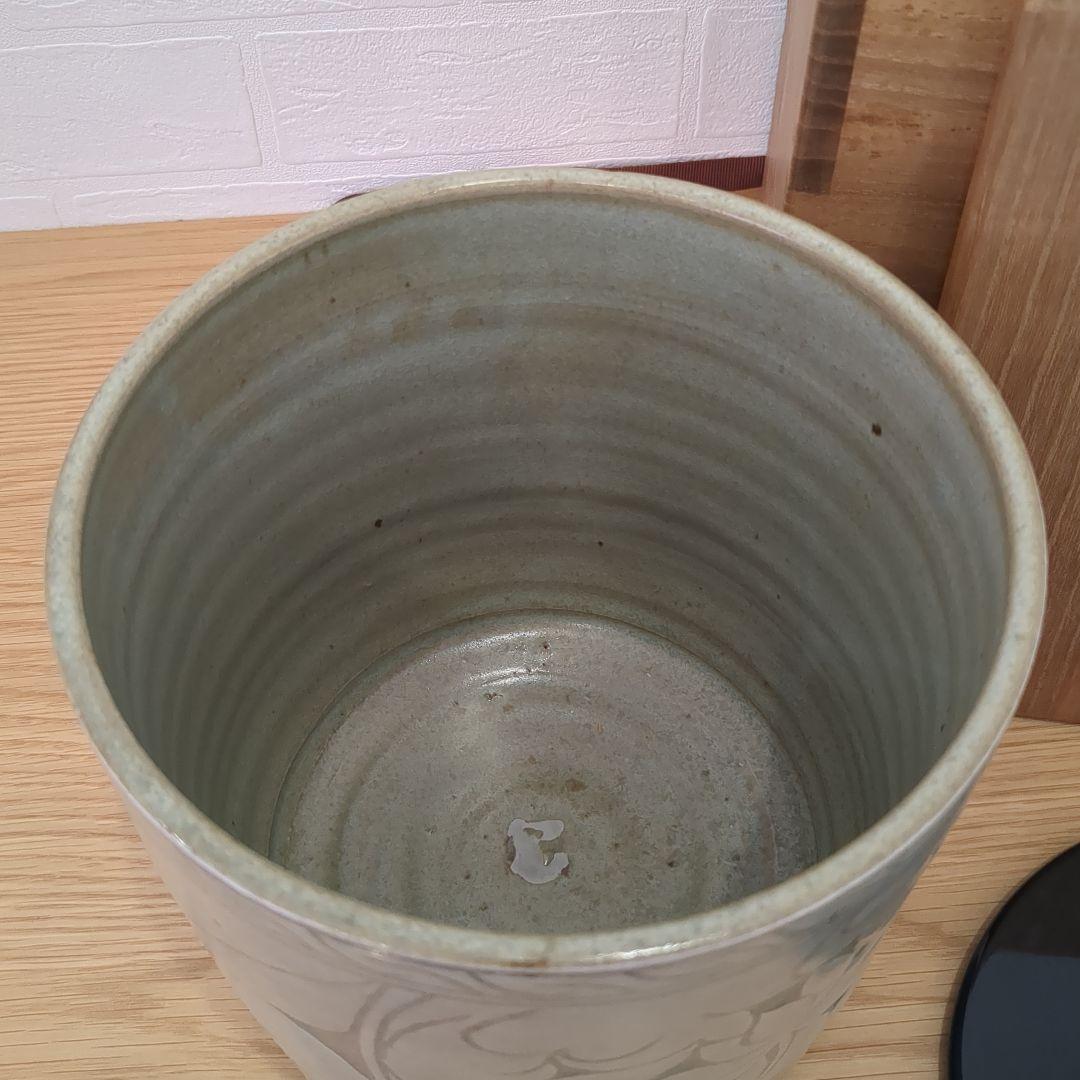 茶道具　水壷　広州窯　彫三嶋