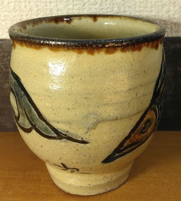 人間国宝 金城次郎 壷屋焼湯呑 栞 共箱 美品 壺屋焼 やちむん