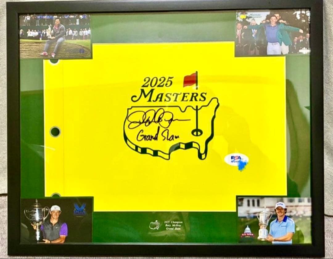 貴重！ローリーマキロイグランドスラム２０２５年マスターズ直筆サイン　鑑定書付