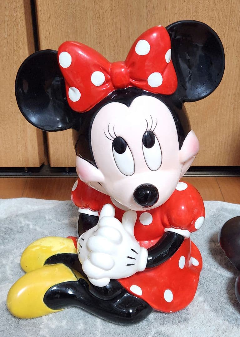 ディズニーランド ミッキー ミニー 陶器 置物 ヴィンテージ レア 当時物
