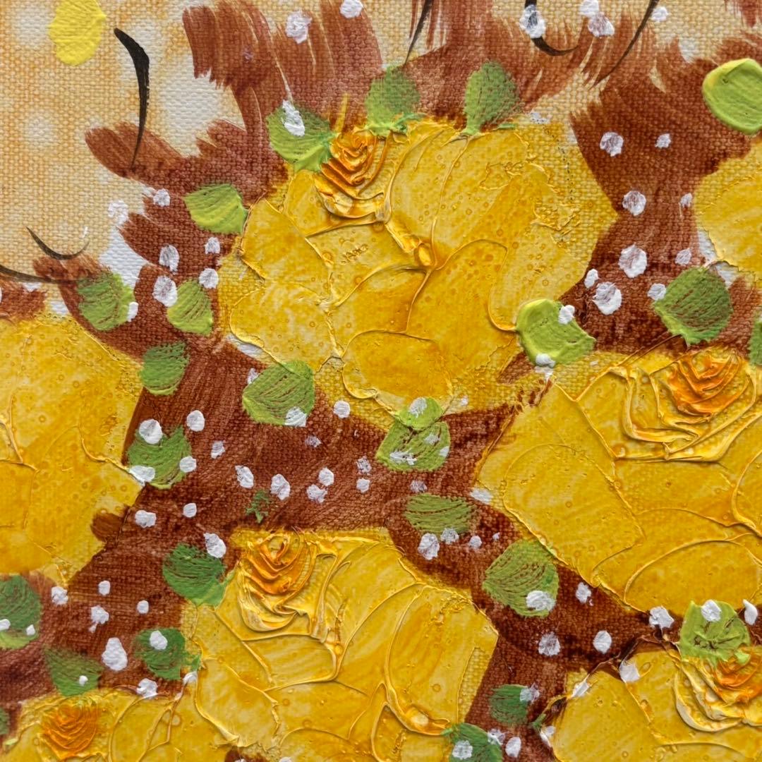 絵画　油絵　黄色いばら　（SOO）　【肉筆】【油絵】【花】