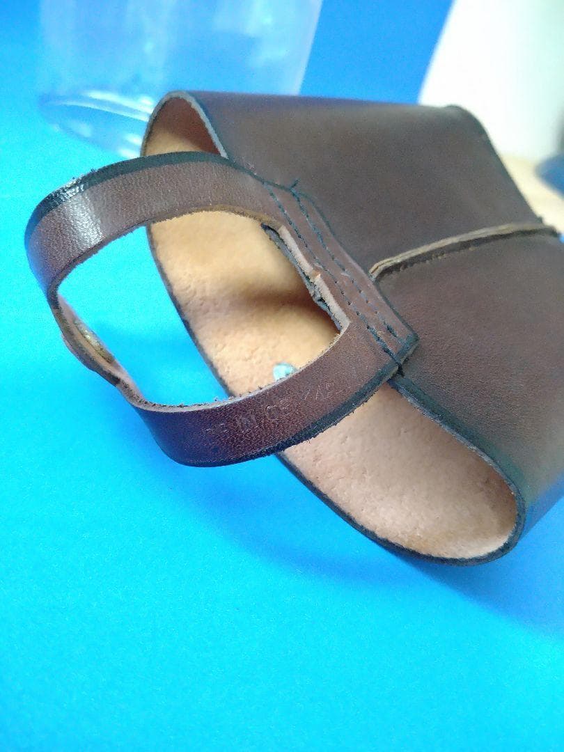 スキットル　ドイツ製　レトロ　皮ケース