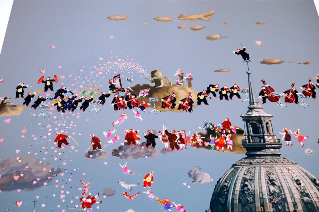 【ヒロ・ヤマガタ】　パリスオーケストラ　シルクスクリーンシート　山形博導　額装可