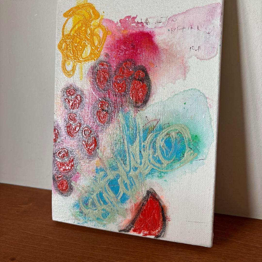 【新春！お値下げ！】北村直登　原画　花　小型 色彩豊か