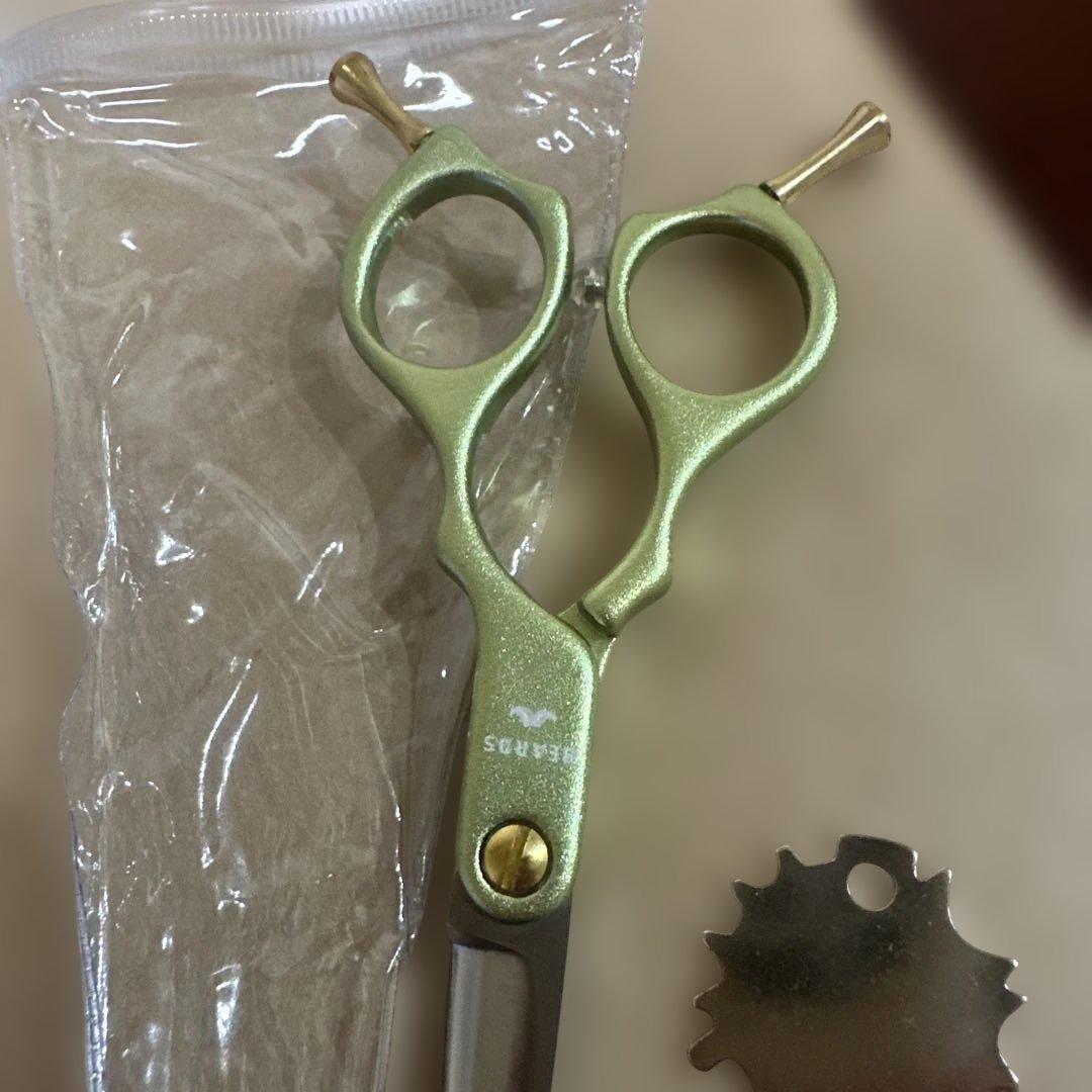 トリミング シザー ビアーズ ギザ刃ストレート コームセット 5インチ