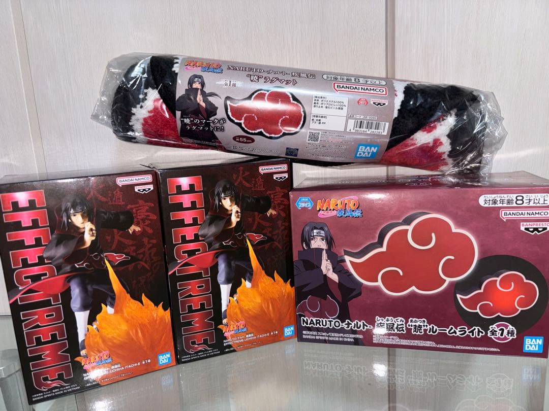 ナルト　暁　フィギュア＆ルームライト＆ラグマットセット