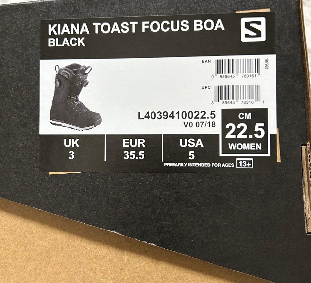 新品 サロモン KIANA TOAST FOCUS BOA レディース 22.5