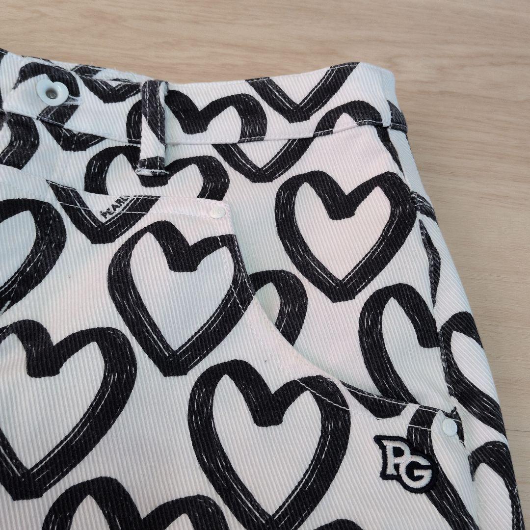 パーリーゲイツ　落書きハート柄スカート　size1