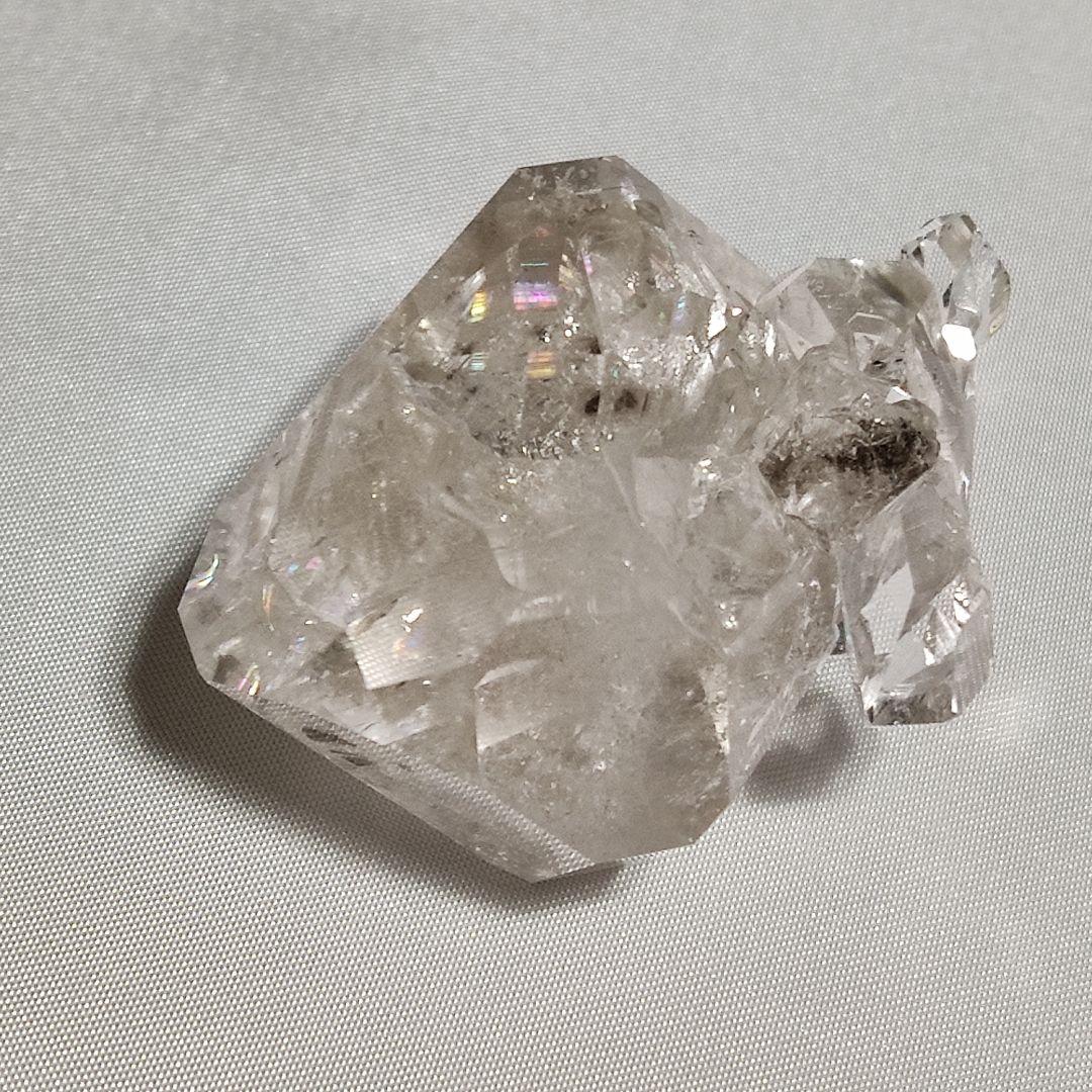 パワーストーン　天然石　原石　レインボー入りハーキマー水晶　42g　No.249