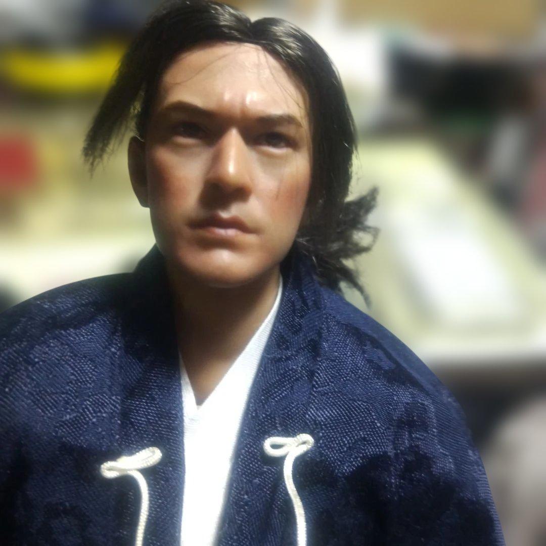 (^-^)値下げしました☆織田三郎信長騎馬アクションフィギュア紺色直垂衣装