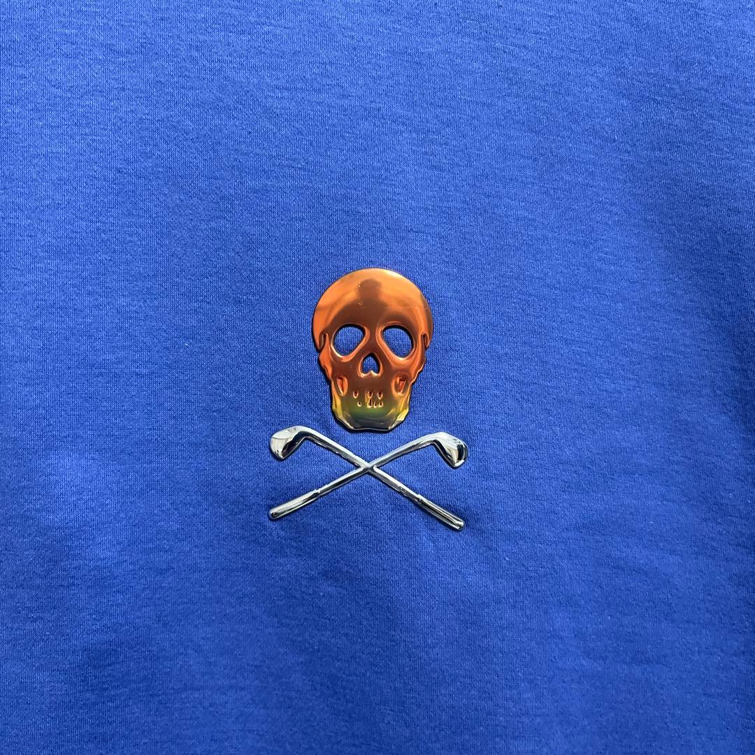 MARK &LONA モックネックシャツ　ブルー