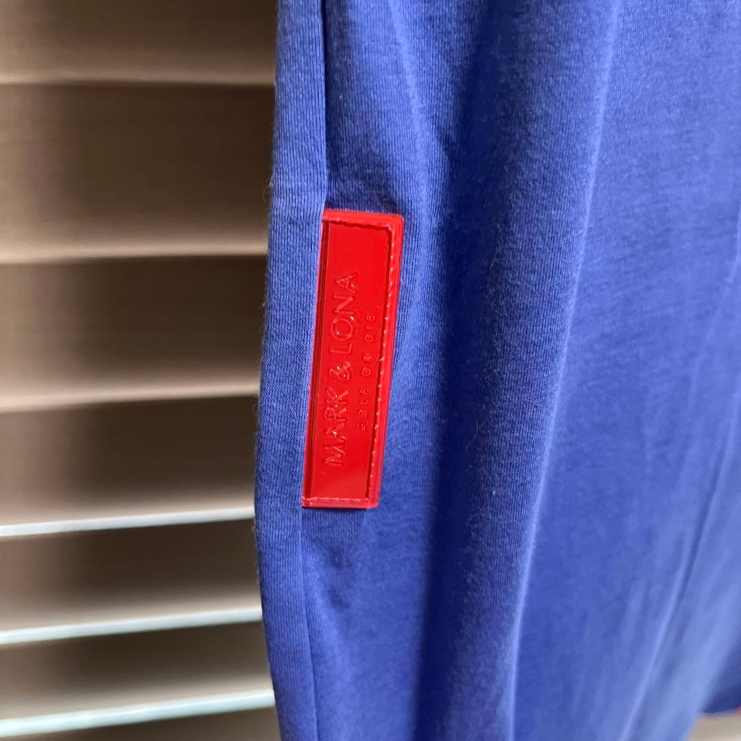 MARK &LONA モックネックシャツ　ブルー