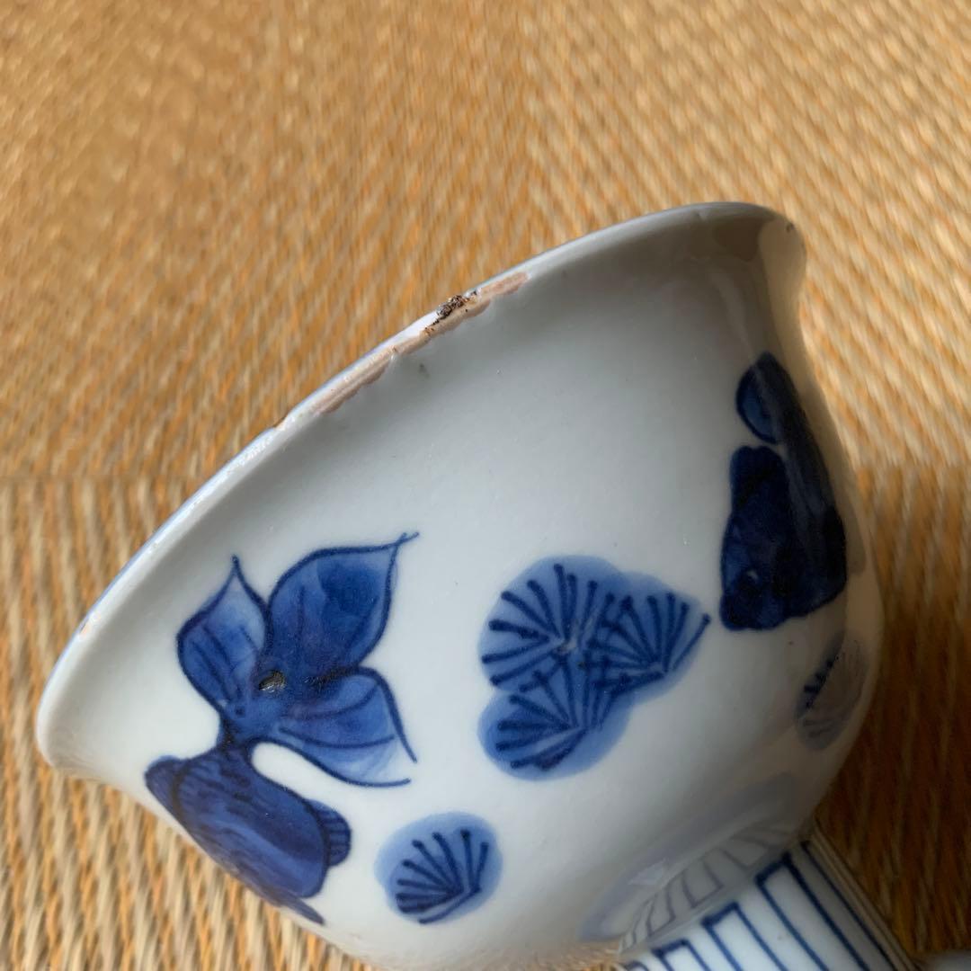 古伊万里 盃洗 金魚 染付