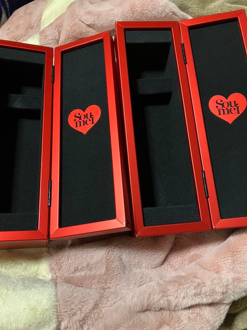 ②ソウメイ　空箱　赤　レッド　２個
