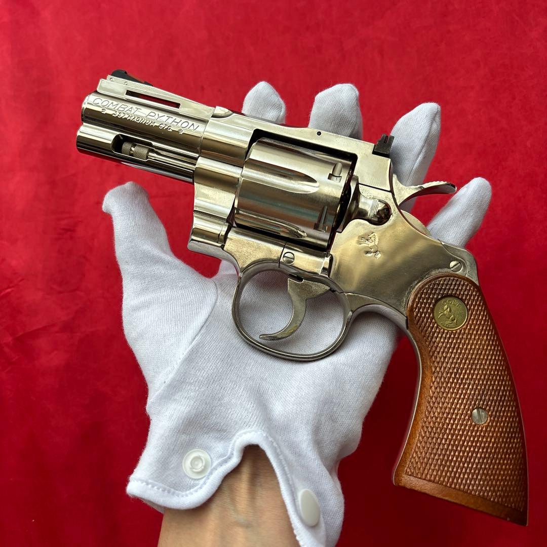 タナカ　コルトパイソン　3インチ　ニッケルシルバーフィニッシュ　ガスリボルバー