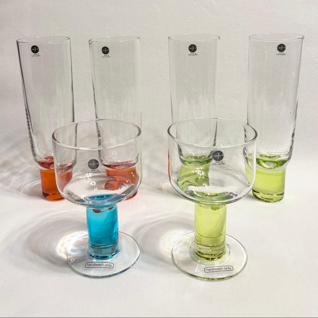 北欧 スウェーデン SAGAFORM マッツ・ベルグストロム グラス 6脚