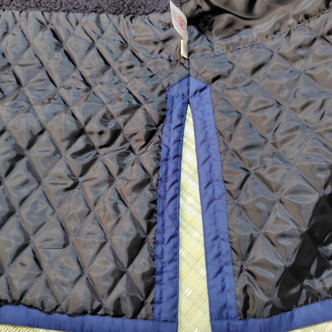 adidas フード付きベンチコート +10　ボア裏生地 紺　Lサイズ