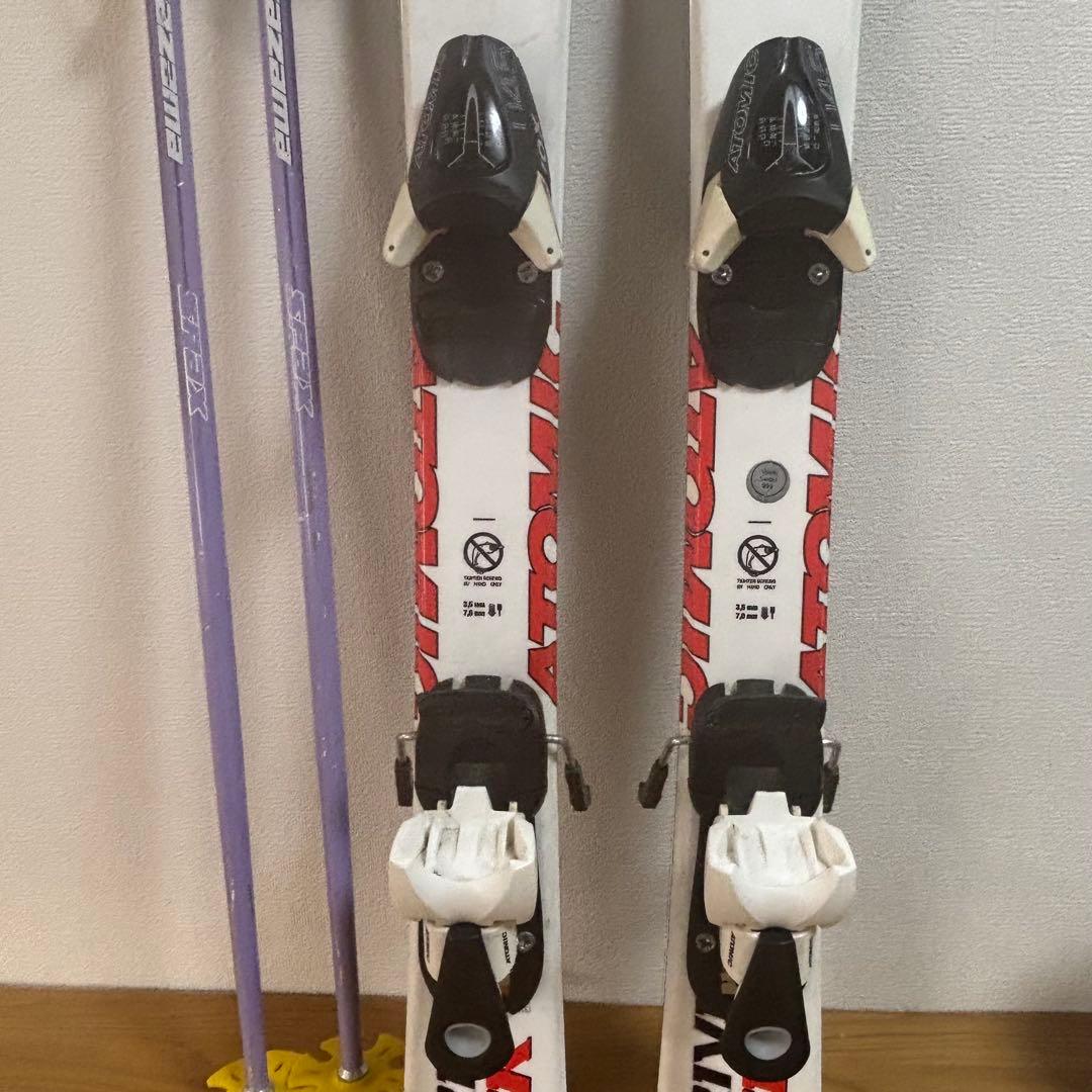 ジュニアスキーセット　ストック付　Atomic 90cm 20-20.5cm