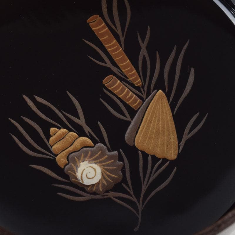 茶道具　平安光阿弥作　海松貝蒔絵　棗　共箱　V　8840