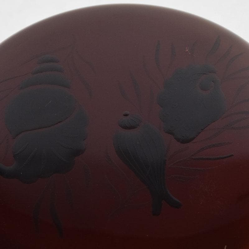 茶道具　平安光阿弥作　海松貝蒔絵　棗　共箱　V　8840