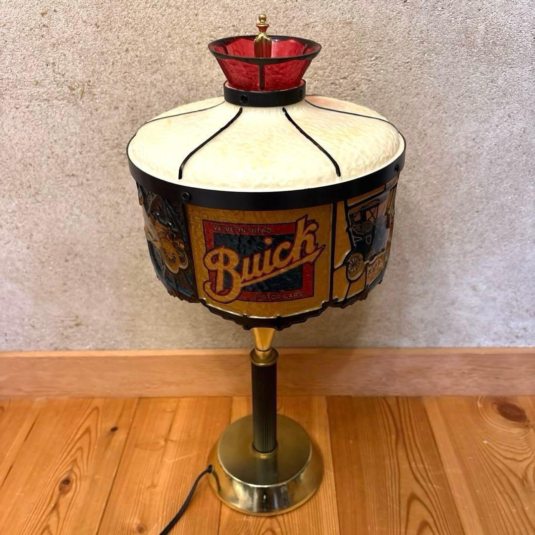 1970年代　ビュイック　ステンドグラス　アドバタイジング　ランプ　ライト　看板