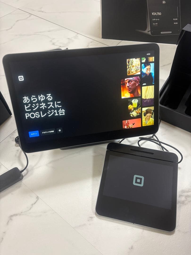 Square レジスター 2枚ディスプレイ