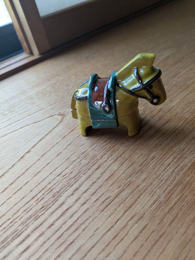 値下げ！香合　馬　出雲焼き　１１代空権作