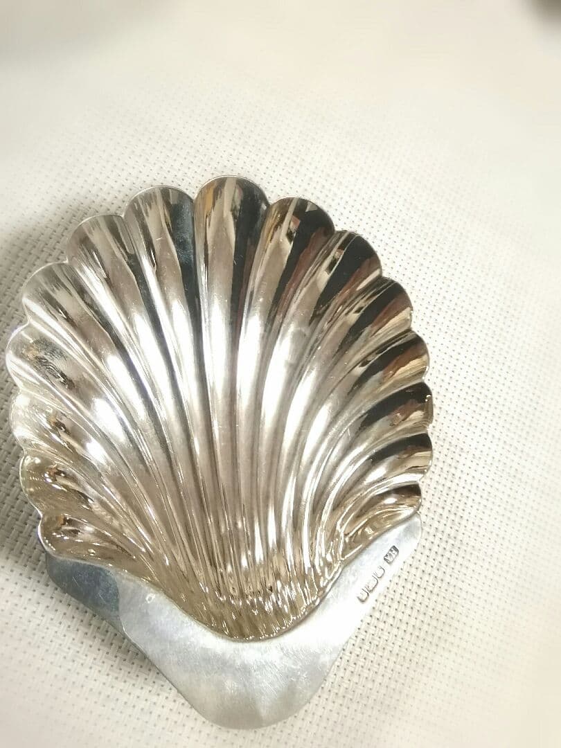 アンティークスターリングシルバーバターディッシュ純銀